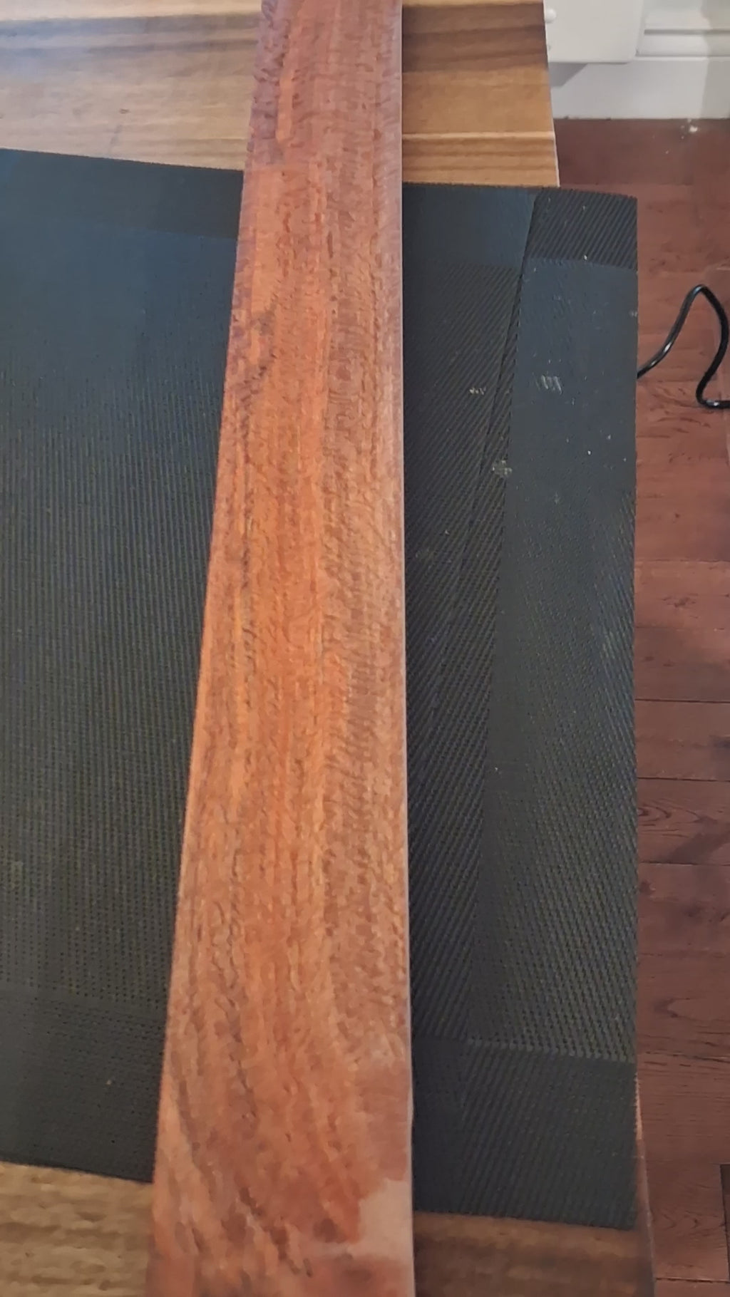 Premium Red Ember Exotic Hardwood Blank – Copper-Rose Chatoyance – 32" × 2⅝" × 1⅛" – Unique Piece