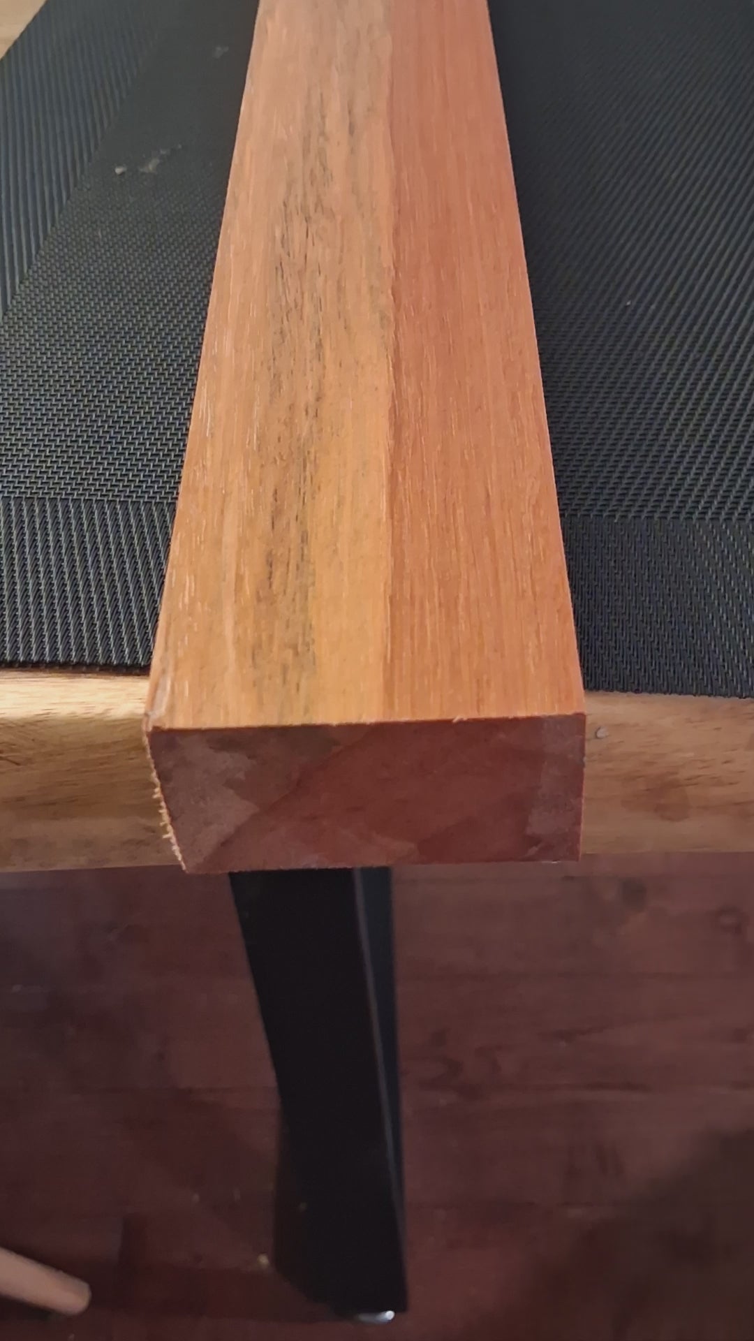 Exotic Wood Board – Dense Golden-Brown Straight Grain – 38¾" × 2½" × 1⅝" – product video