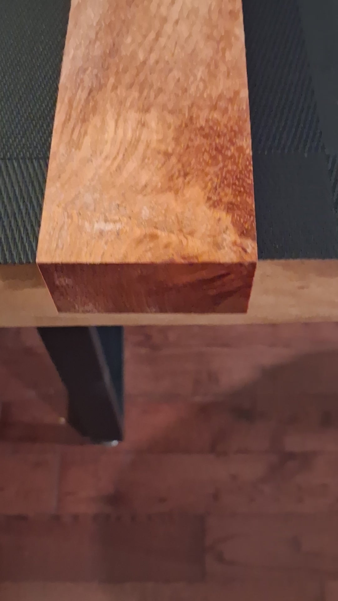 Chatoyant Exotic Wood Board – Golden-Copper Shimmer – 27" × 2½" × 1¼" – product video