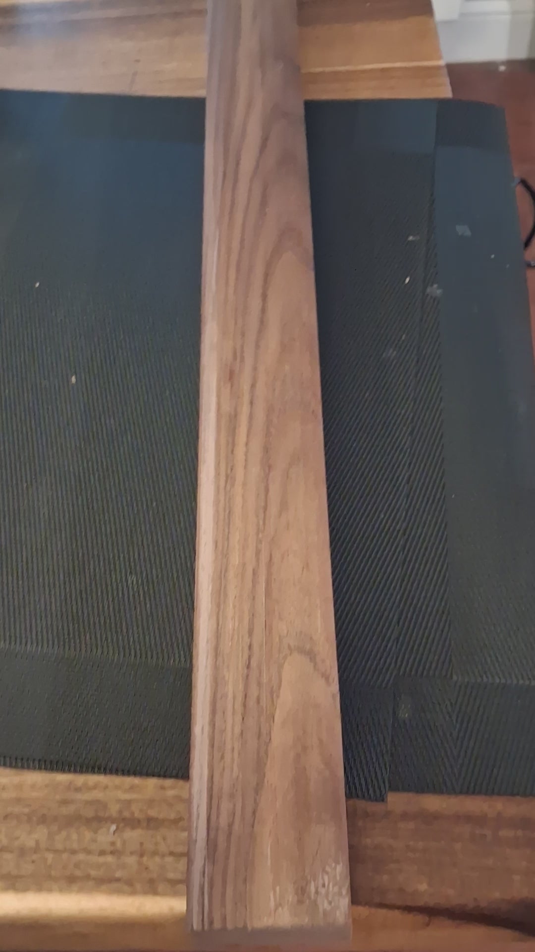 Premium Gray Charcoal Exotic Hardwood Blank – Deep Charcoal Figure – 35½" × 2¼" × 1¾" – Unique Piece
