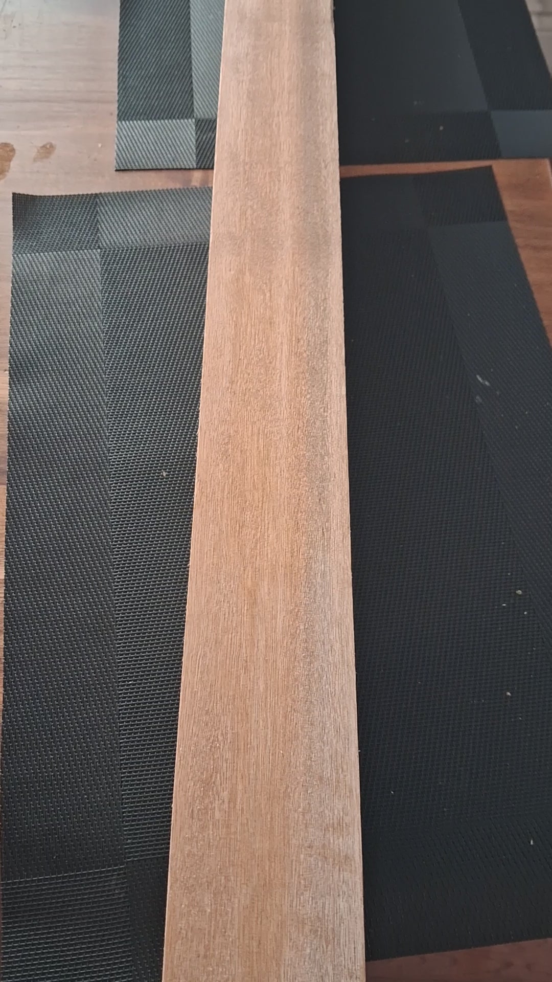 Premium Exotic Hardwood Board – Fine Grain & Naturally Oily Texture – 38 1/2" × 3" × 2 1/2"