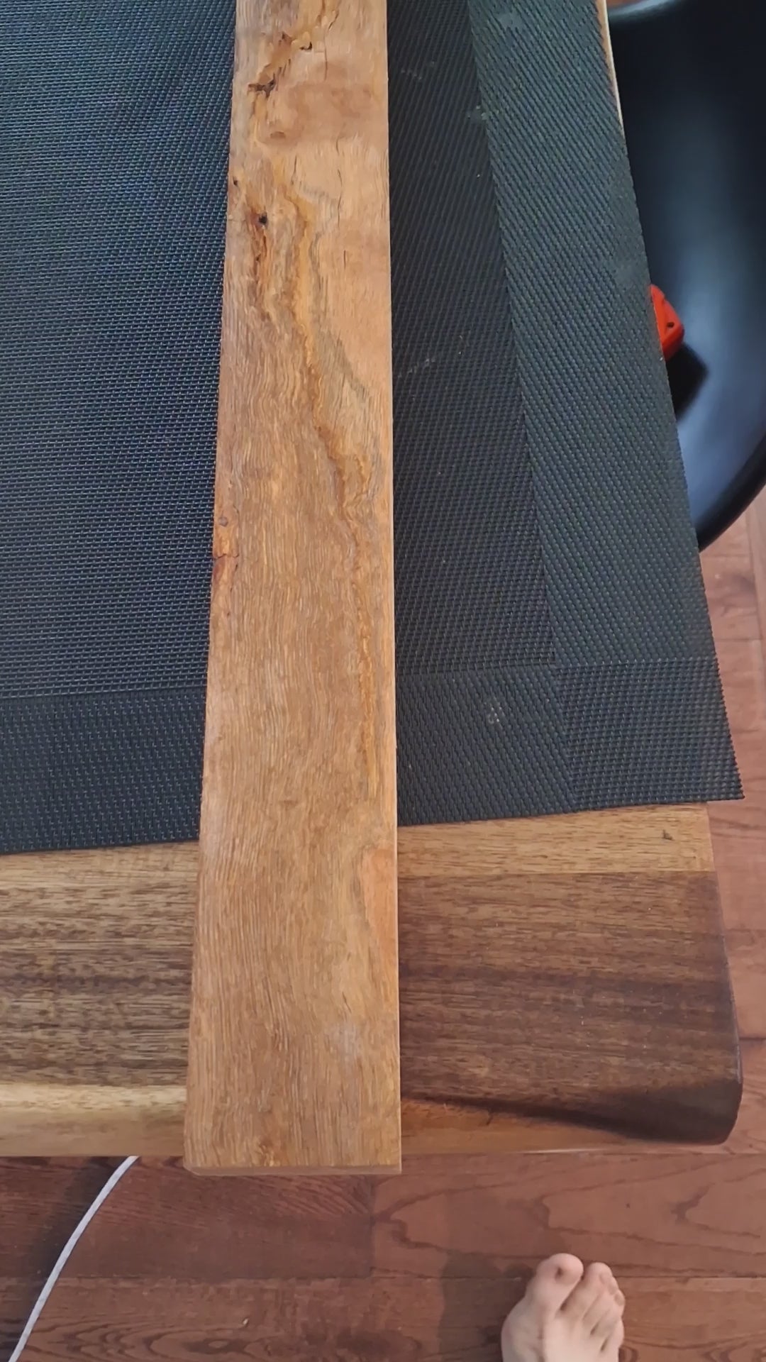 Premium Exotic Burl Hardwood Board – Highly Figured Lumber – 37" × 2" × 1⅛" – ~1.11 g/cm³ – Unique Piece