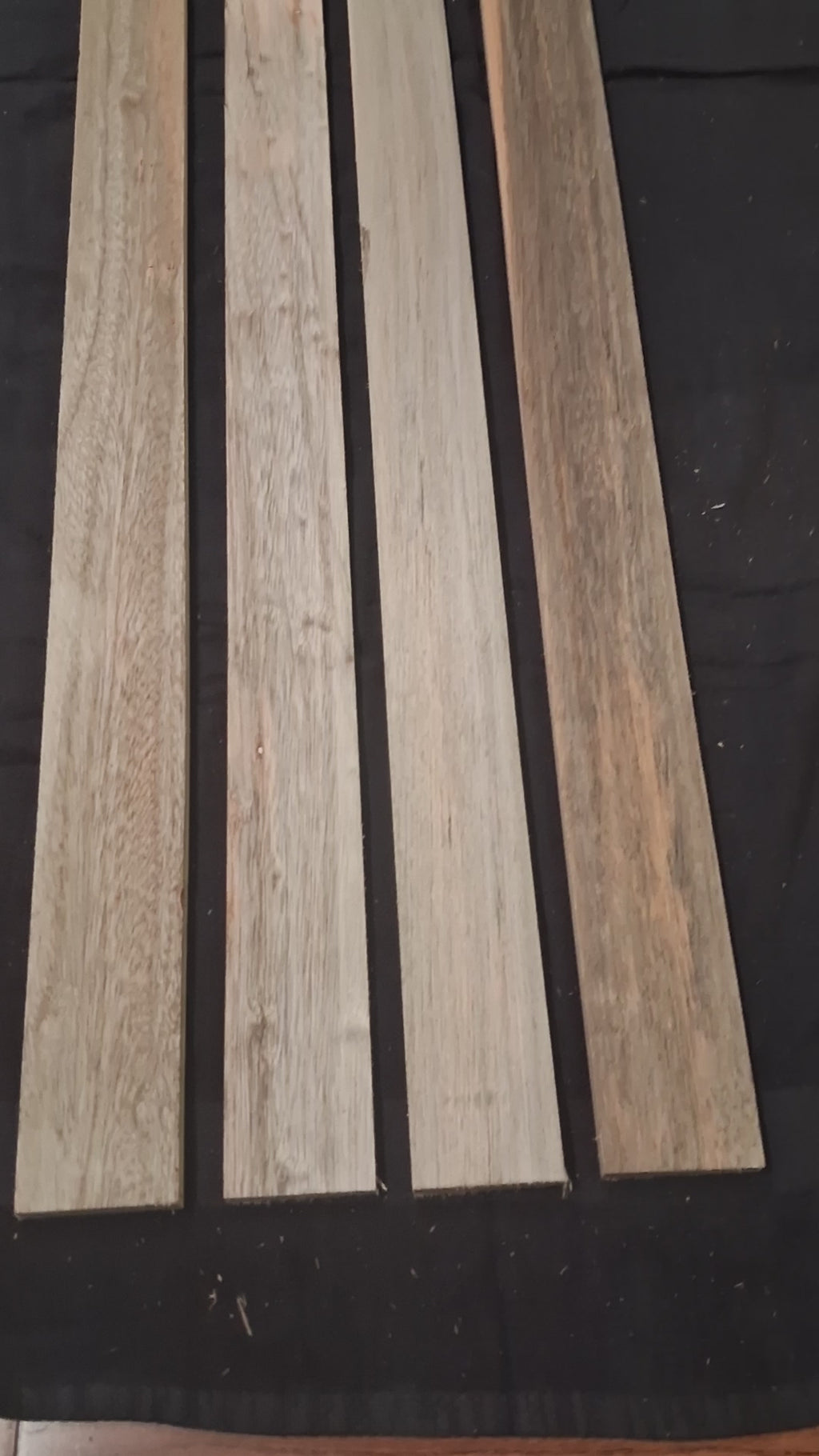 Lot #1 – 4 Blue Exotic Hardwood Long Boards – Exact Pieces Shown