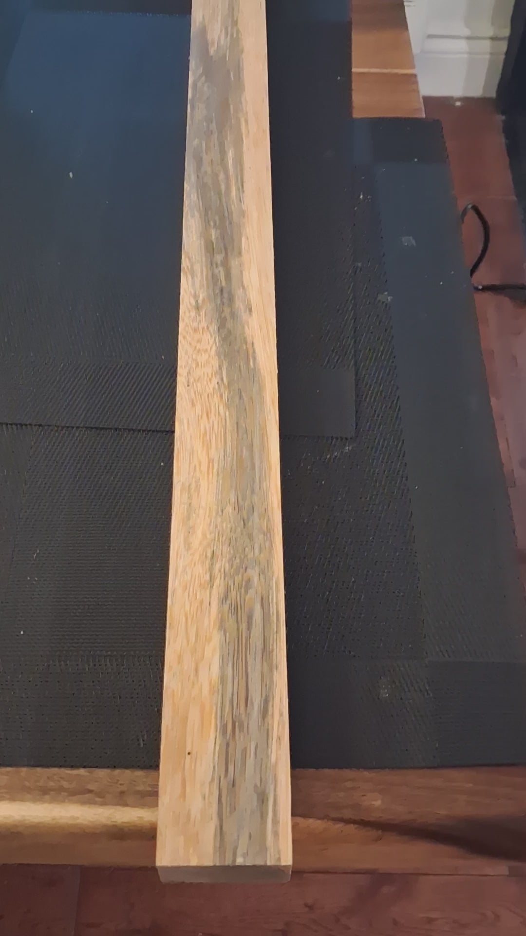 Canary Wood-Type Exotic Hardwood Blank – Golden Flame Linear Figure – 34¾" × 2" × 1⅛" – Unique Piece