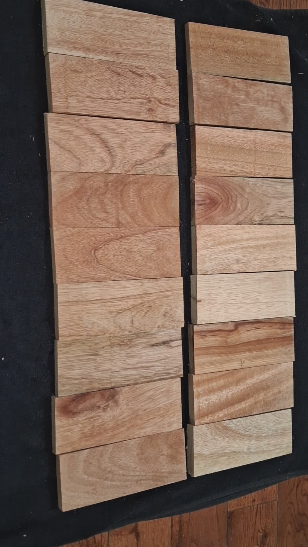 Premium Pink Exotic Hardwood Craft Boards – Exact Lot of 17 – 6½" × 2½" – Lot B