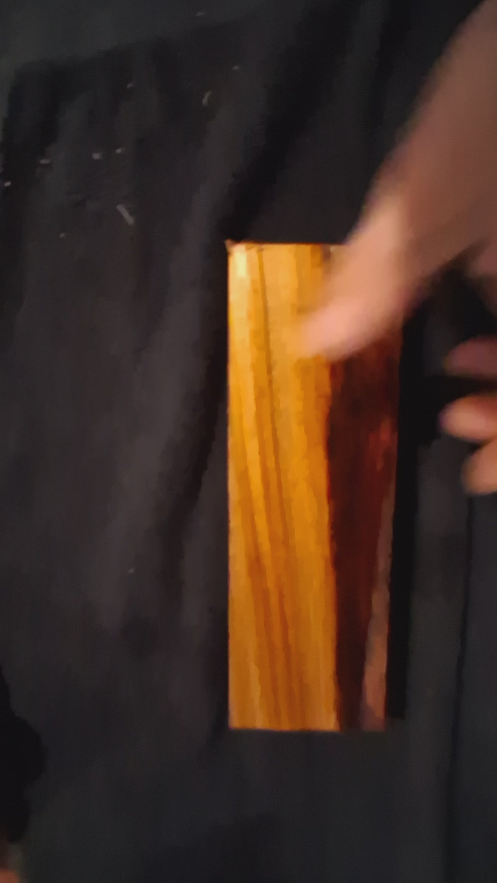 Dense Two-Tone Exotic Wood – 8 1/4" × 2 3/4" × 1 1/8" – product video