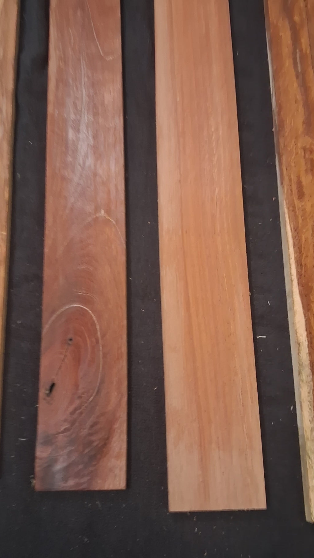 Lot #3 – 4 Premium Exotic Hardwood Long Boards – Varied Grain & Color – Exact Pieces
