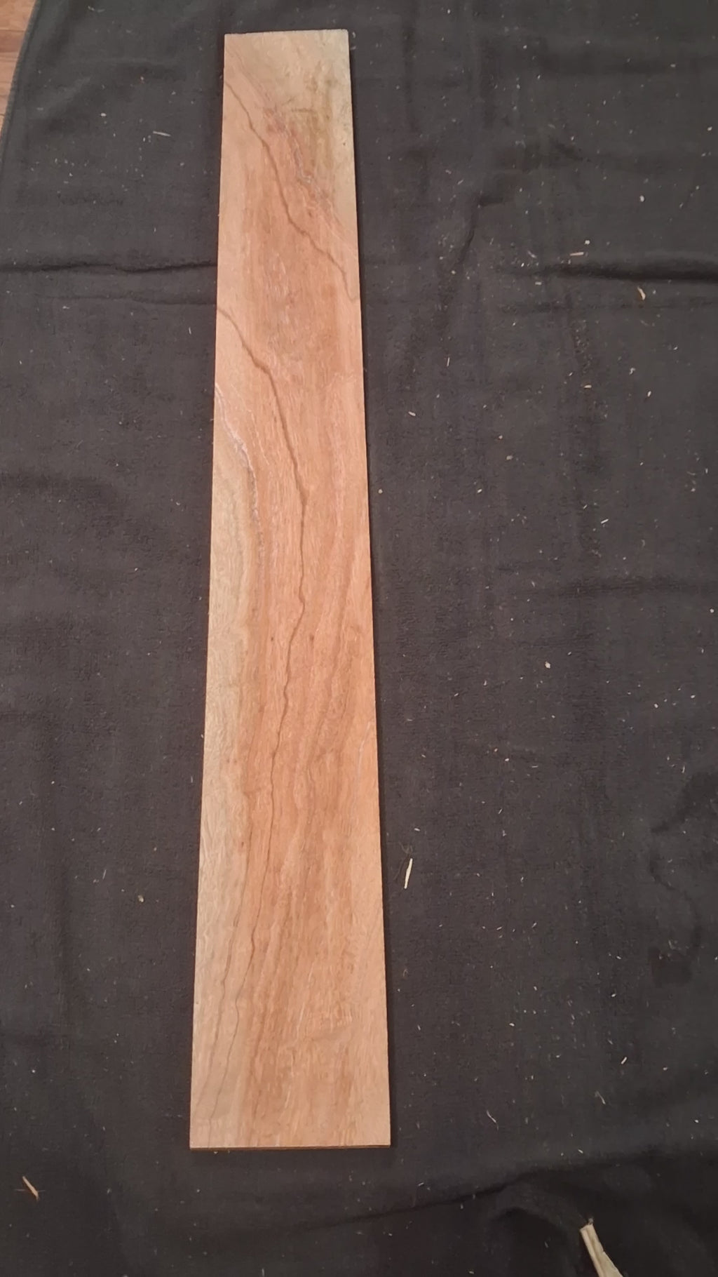 Lot #8 – Figured Exotic Hardwood Long Board – Flowing Grain – Exact Piece
