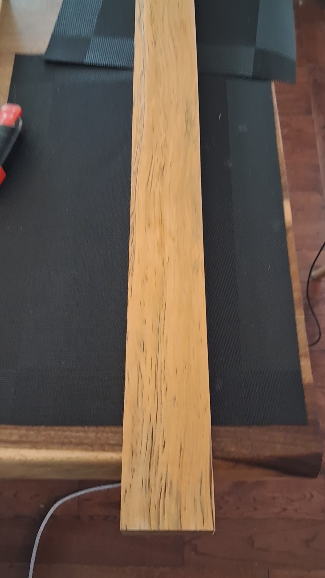 Premium Iroko (Marsh Wood) Exotic Hardwood Board – Figured Grain – 40¾" × 2⅝" × 1⅜" – 1.04 g/cm³ – Unique Piece