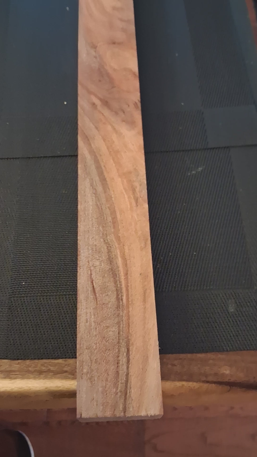 Premium Rose & Violet Exotic Hardwood Blank – Chatoyant Interlocked Grain – 35½" × 2³⁄₁₆" × 1¼" – Unique Piece