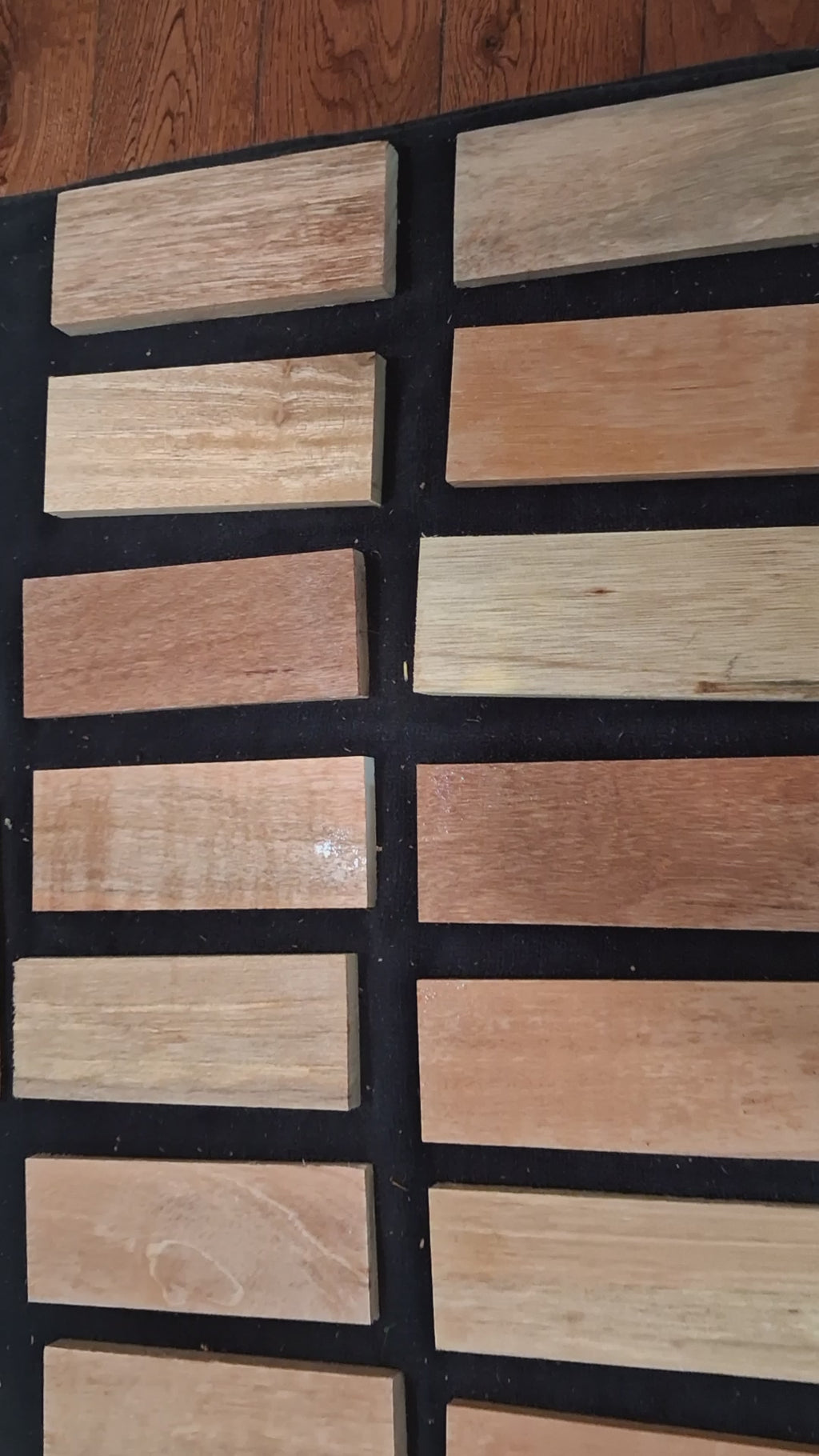 Exotic Wood Craft Boards – Unique Set of 15 – 6½" × 2½" – Lot E