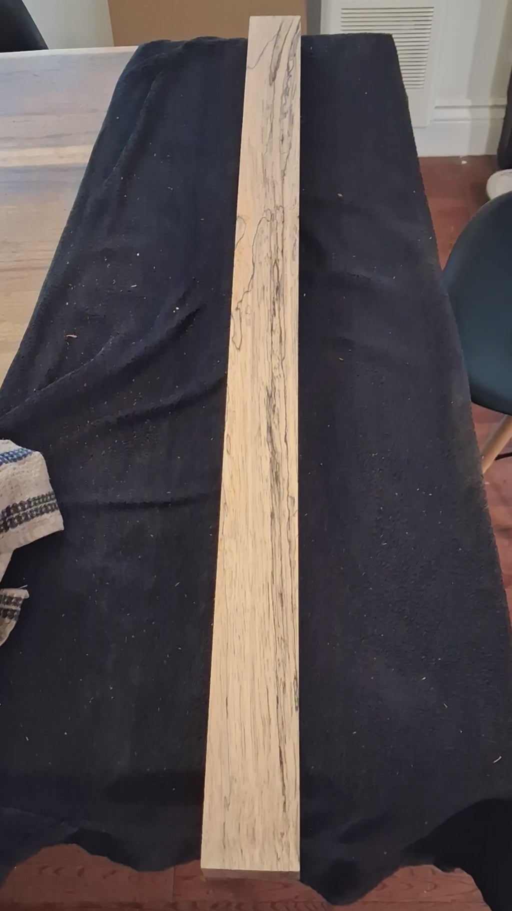 Exotica Woods Signature – Naturally Spalted Hardwood Board – 35⅞" × 2¼" × 1¼" – Unique Piece
