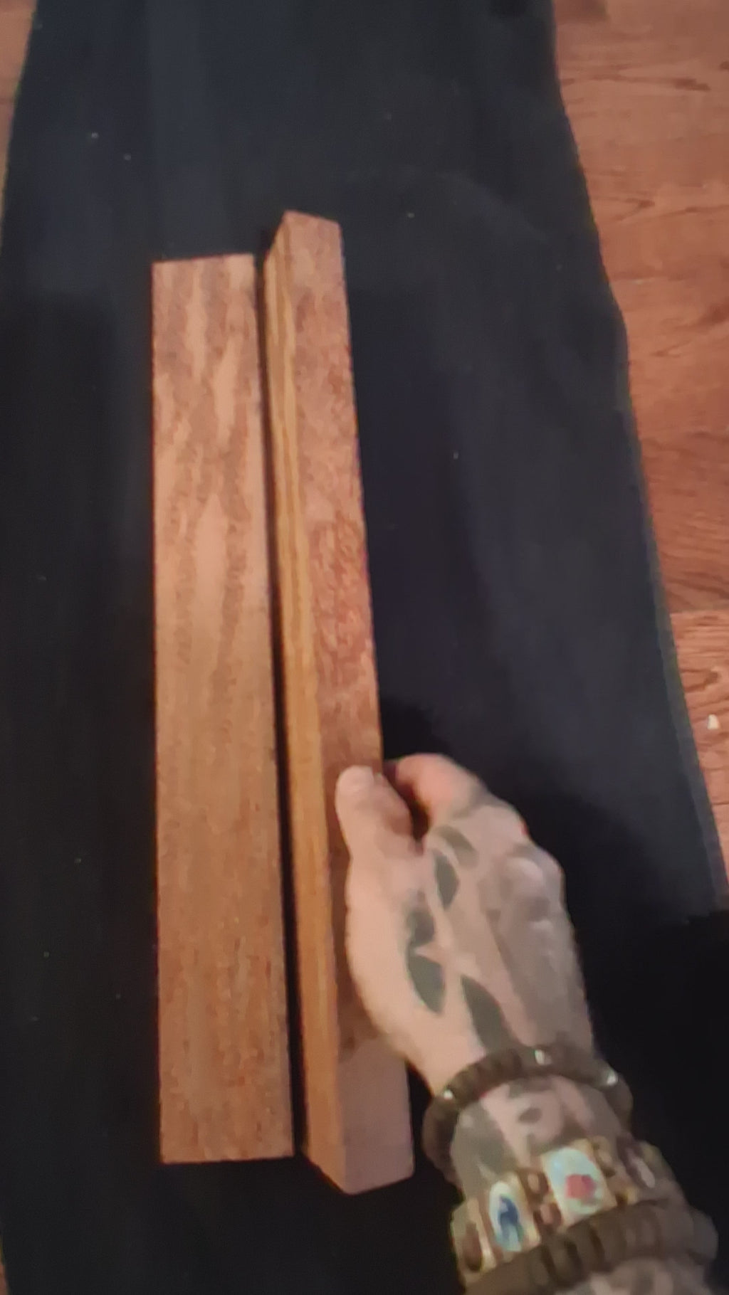 Sequentially Matched Figured Exotic Hardwood Pair – 16"×2"×1" Each (Set of 2) – product video