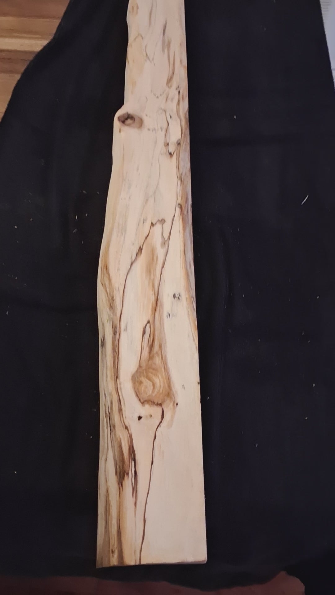 Premium Natural Cherry Timber – Sculpted Live Edge Beam for Epoxy, Carving & Custom Woodworking