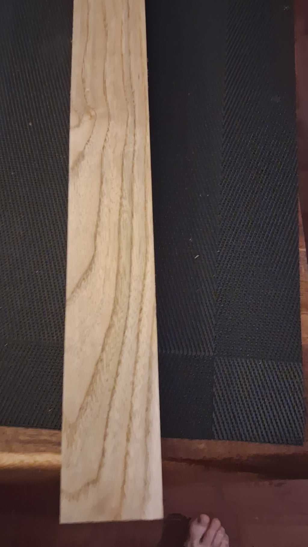 Canarywood-Type Exotic Hardwood Blank – 35⅛" × 1⅞" × 1⅞" – Silver-Golden Grain – Unique Piece