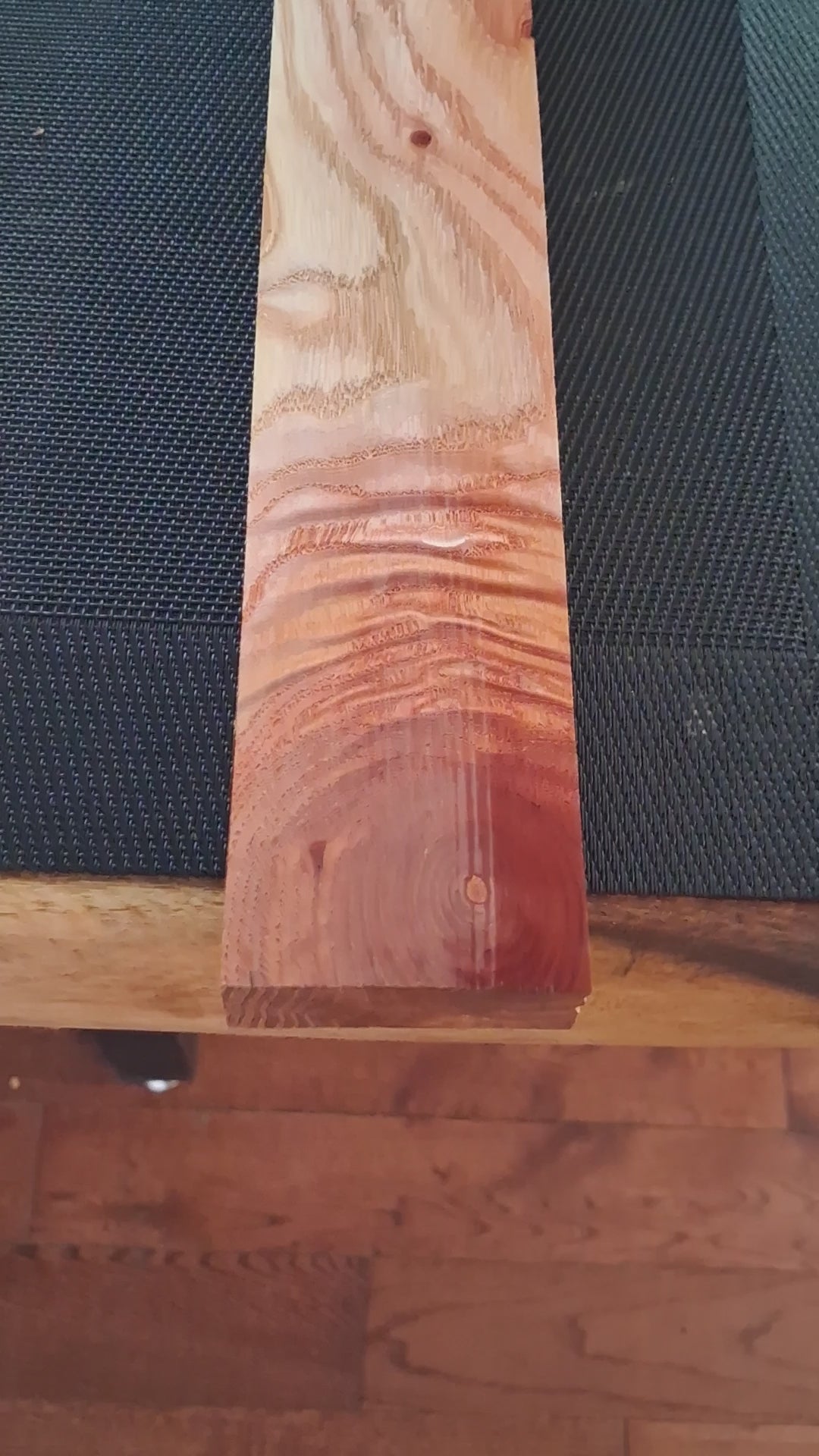 Premium Red Canarywood Exotic Hardwood Blank – Vibrant Figure – 35⅞" × 2⅛" × ¾" – Unique Piece
