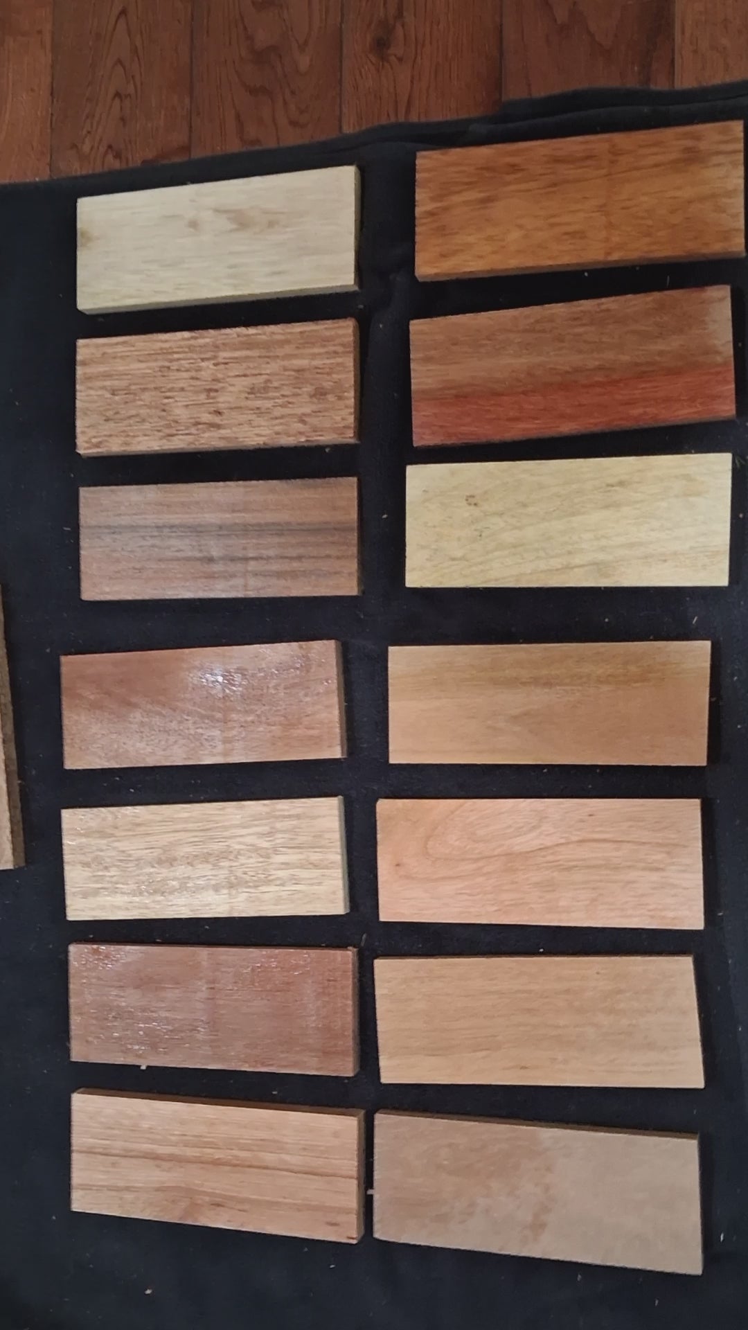 Exotic Wood Craft Boards – Unique Set of 15 – 6½" × 2½" – Lot B