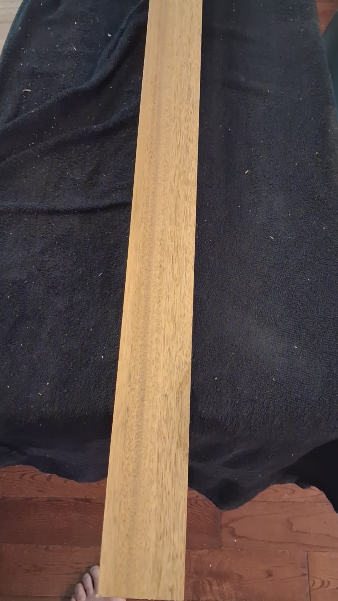 Exotica Woods Signature – Gold & Olive Chatoyant Hardwood Board – 39¼" × 2¼" × 1¼" – Unique Piece