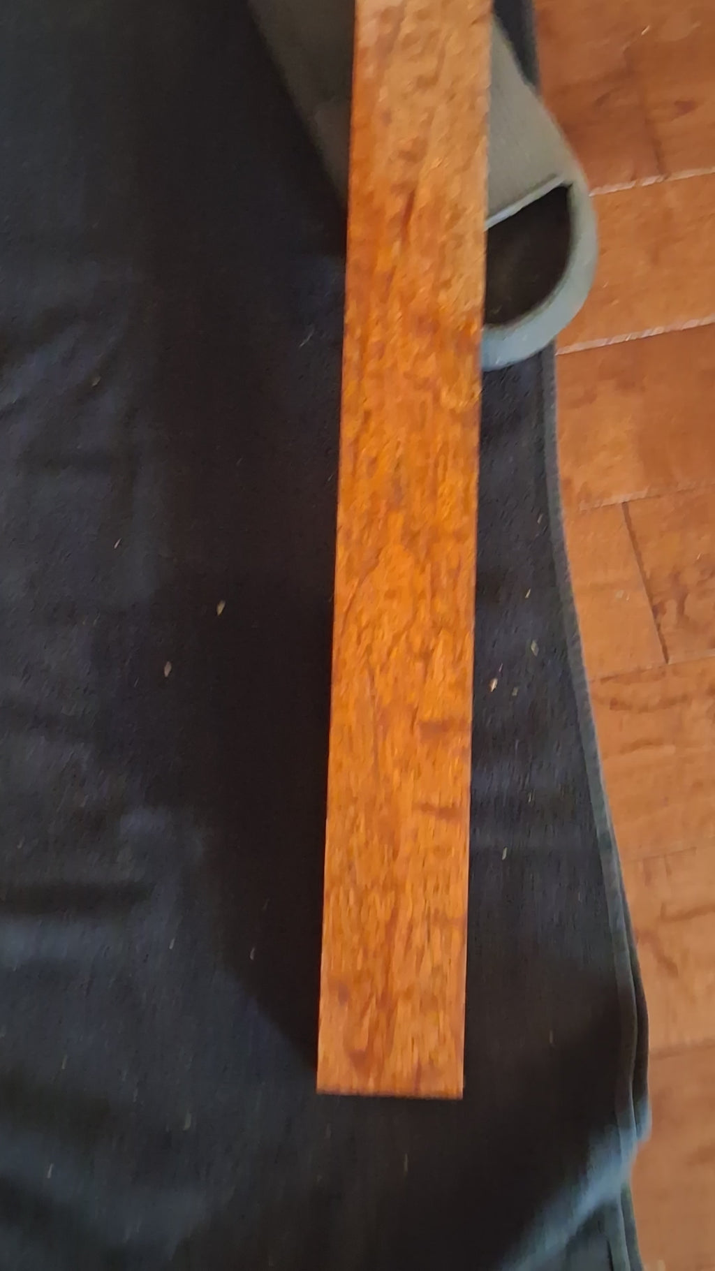 Figured Exotic Hardwood Turning Blank – Intense 3D Chatoyance – 24″ × 1 1/2″ × 1 1/4″
