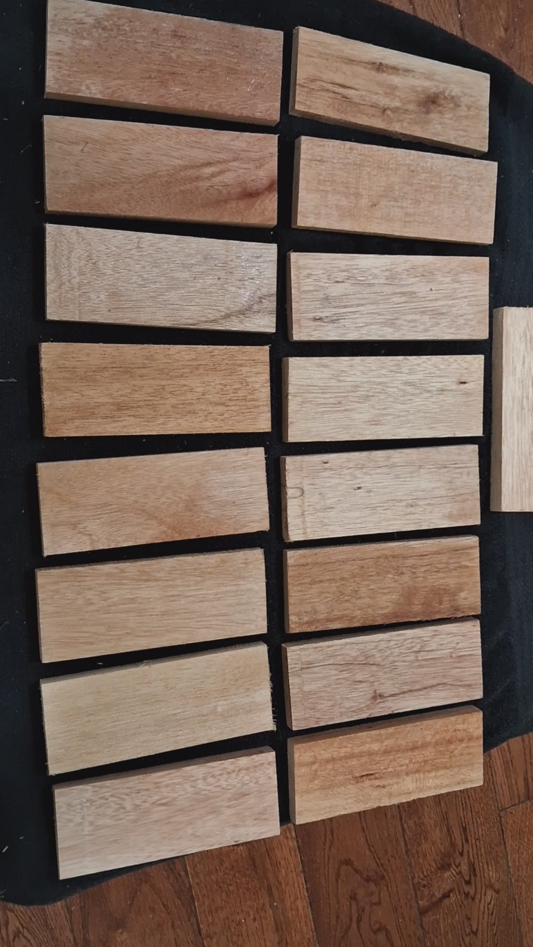 Premium Pink Exotic Hardwood Craft Boards – Exact Lot of 17 – 6½" × 2½" – Lot A