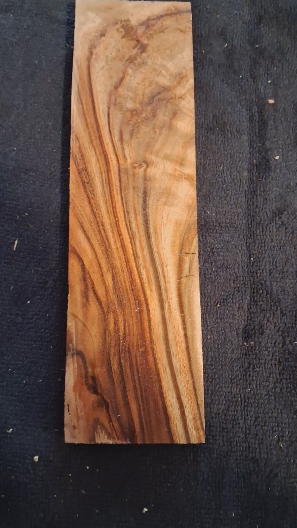 Figured Eucalyptus Wood Blank – Flowing Grain & Natural Chatoyance – 8¾"x2⅜"x⅞" – product video