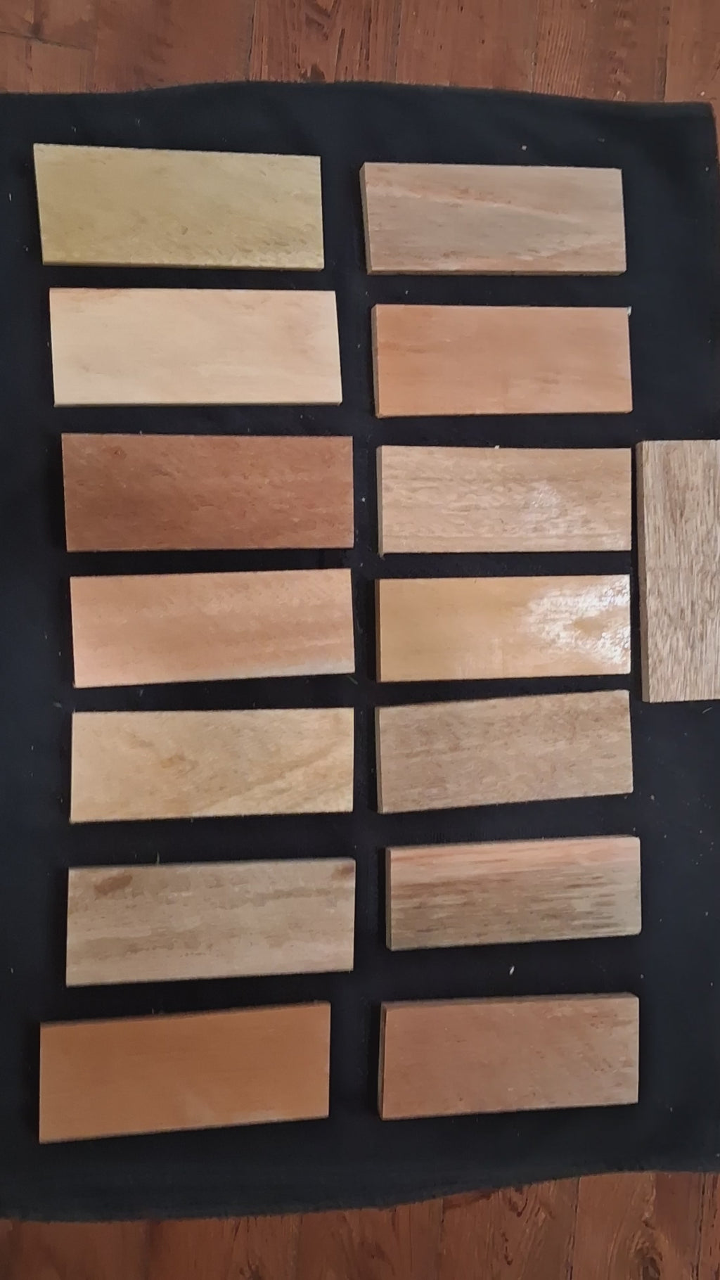 Exotic Wood Craft Boards – Unique Set of 15 – 6½" × 2½"