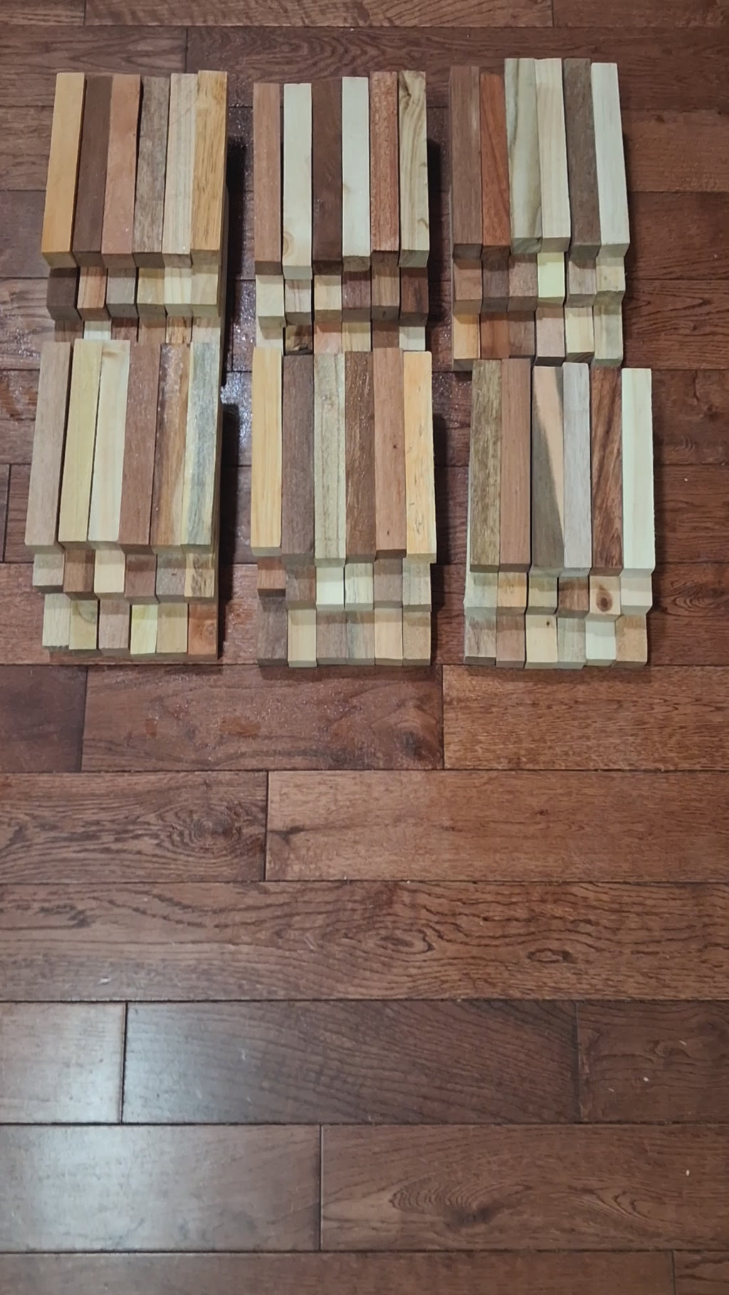 Exotic Wood Pen Blanks – Clearance Pack of 18 – 3/4″ × 3/4″ × 7″ Minimum