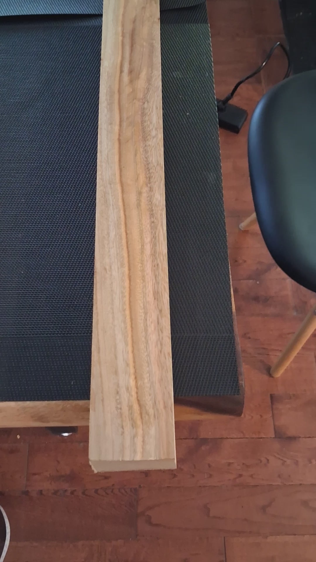 Premium Figured Eucalyptus Exotic Hardwood Blank – 34½" × 2¹⁄₁₆" × 1⁹⁄₁₆" – Ribbon Grain – Unique Piece