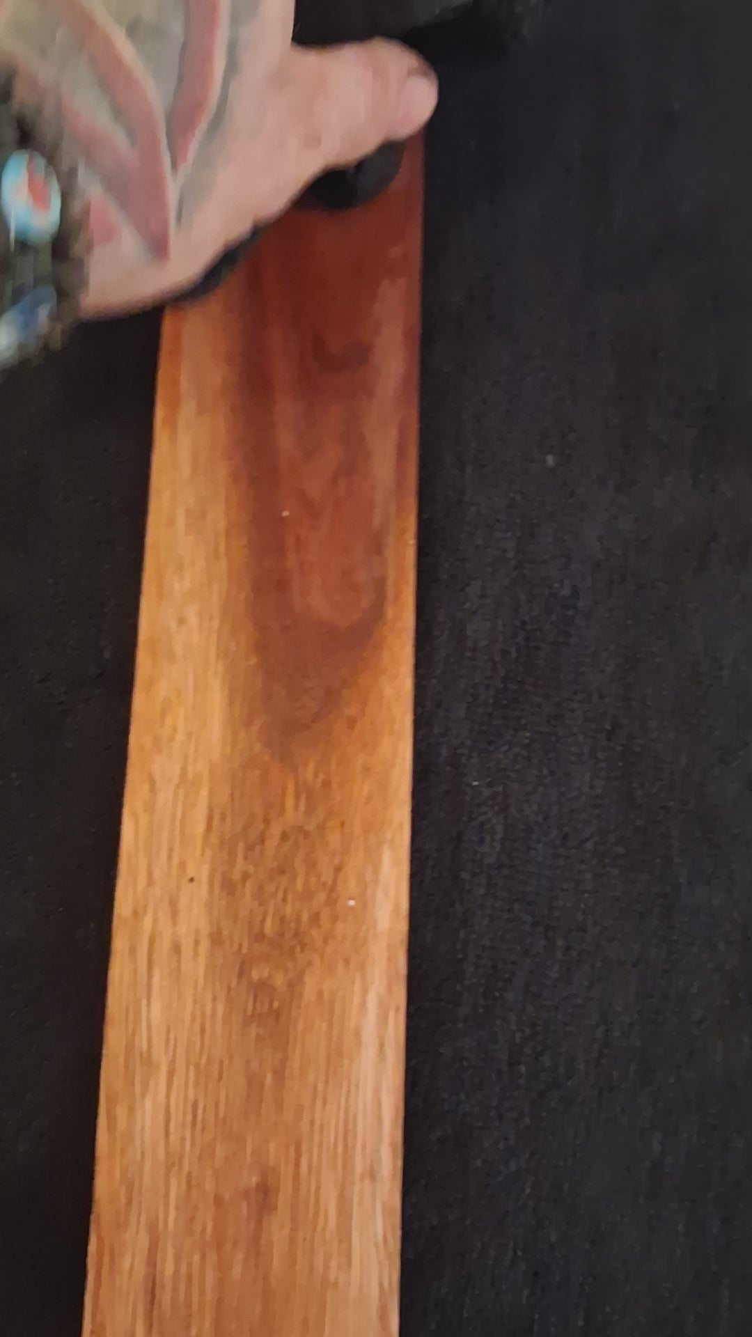 Exotic Hardwood Blank – Warm Rose & Red Figure – 1" × 2" × 12" – 331 g – product video