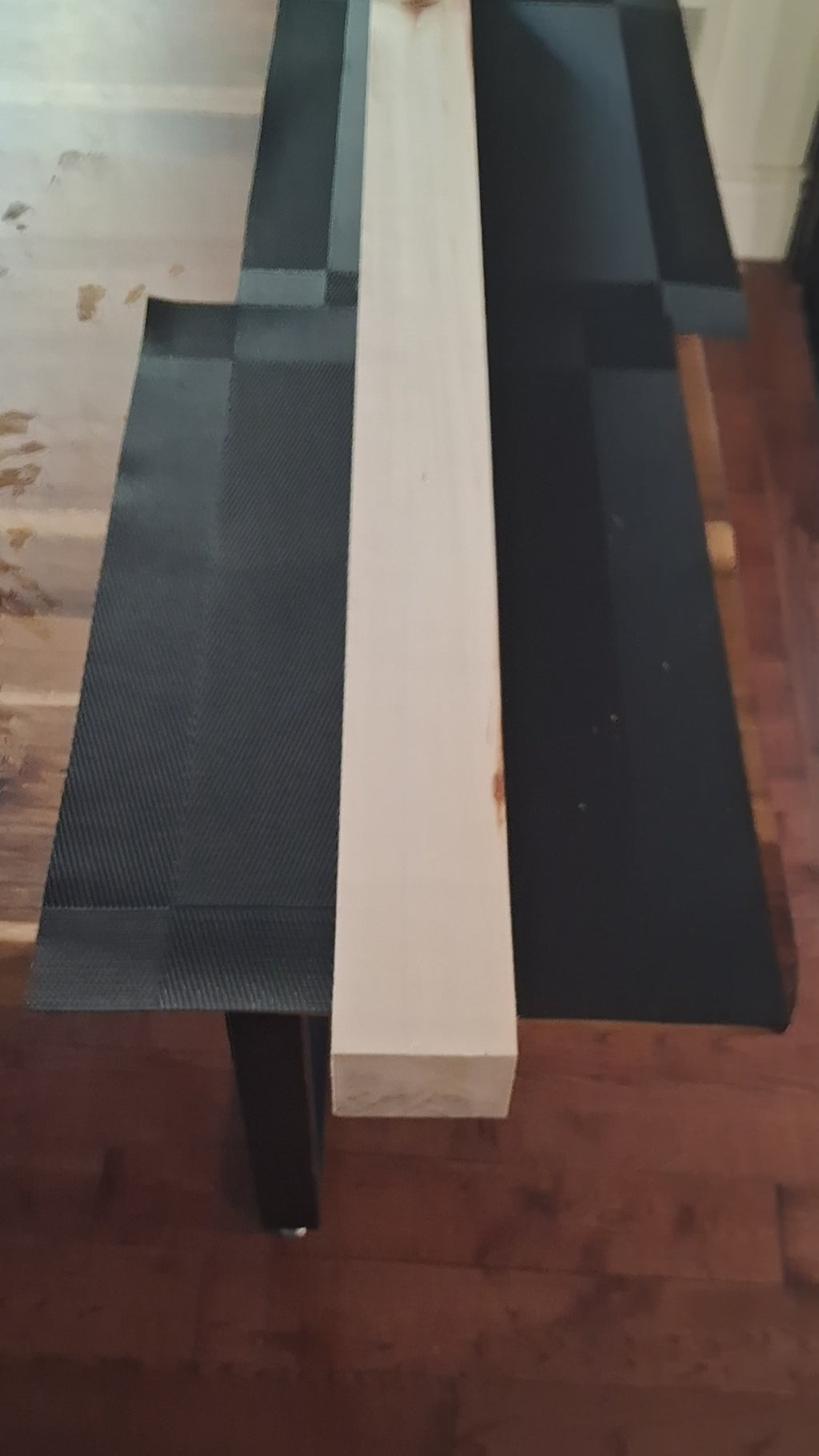 Premium White Exotic Hardwood Board – Rare Natural Ivory White – 37" × 2½" × 2⅛"