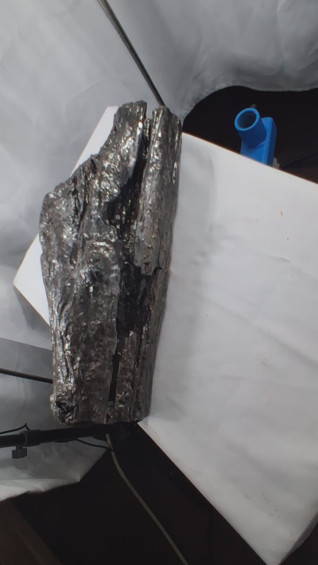 Silver Hollow Form – One-of-a-Kind Wood & Epoxy Sculpture