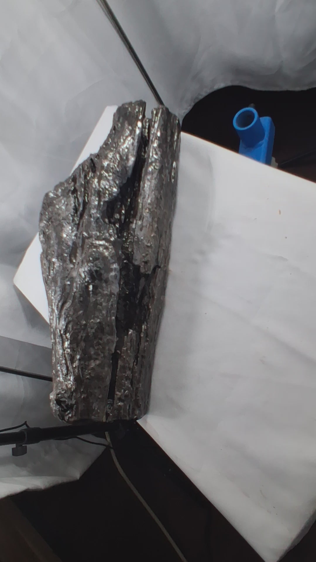 Silver Hollow Form – One-of-a-Kind Wood & Epoxy Sculpture