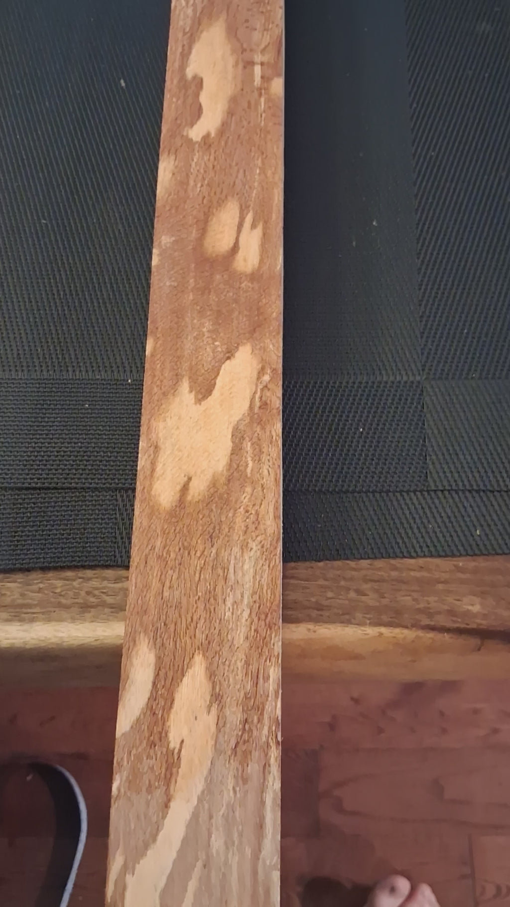 Premium Figured Exotic Hardwood Turning Blank – 34⅞" × 2" × 1⅛" – 0.55 g/cm³ – Unique Piece