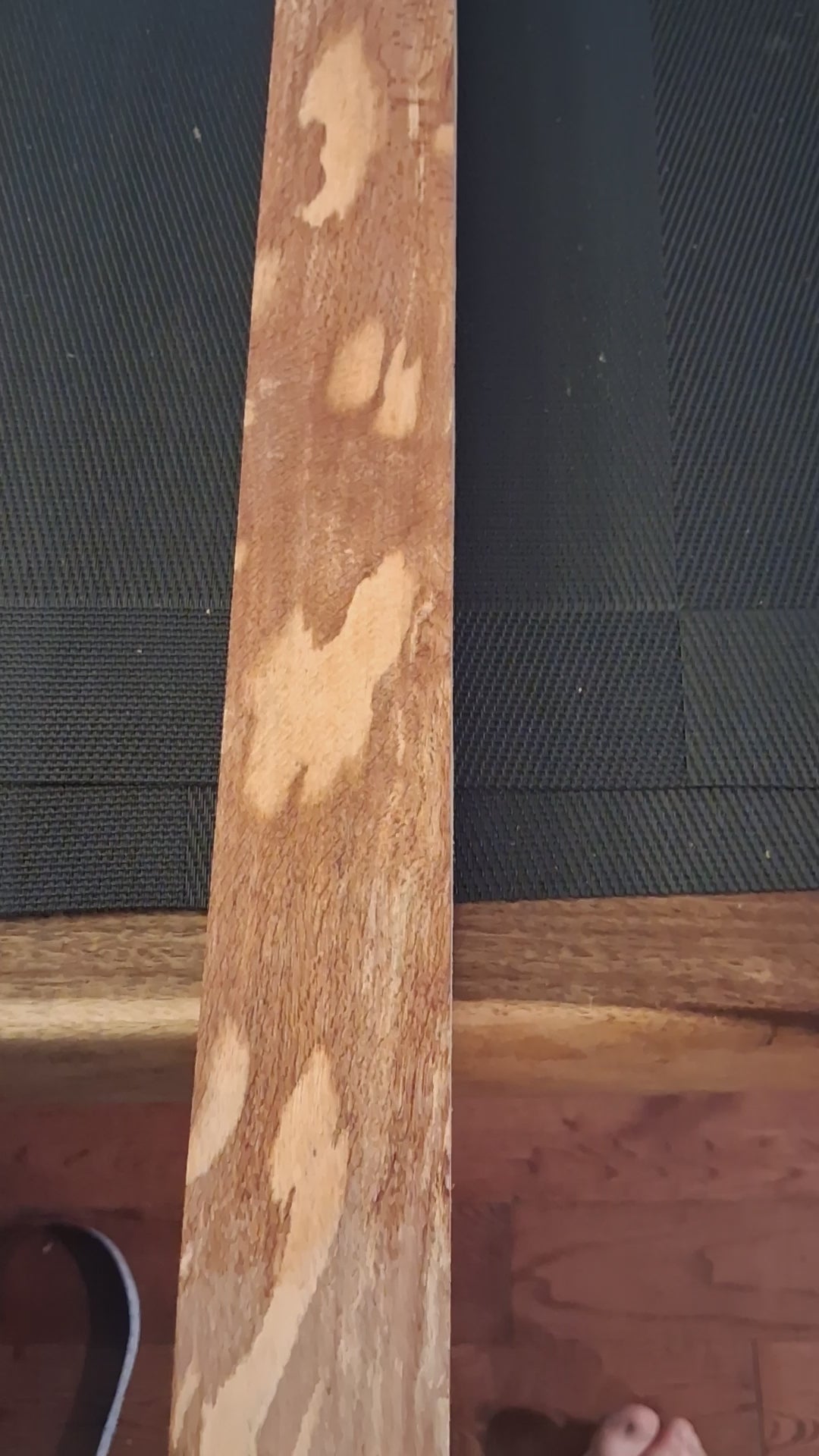 Premium Figured Exotic Hardwood Turning Blank – 34⅞" × 2" × 1⅛" – 0.55 g/cm³ – Unique Piece